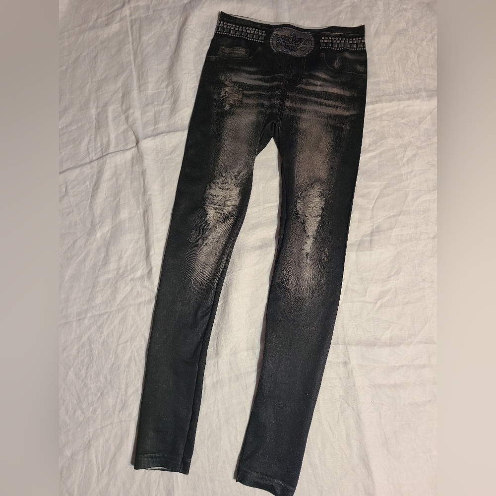 Free with purchase, Jjean-look leggings